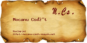 Mocanu Csát névjegykártya